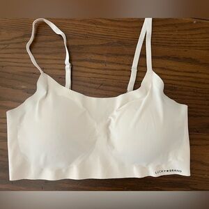 Lucky Brand Wireless Seamless White Padded Bra Size XL